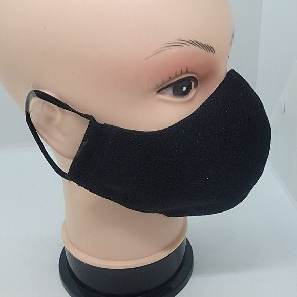 New Face cover ear loop black Mask Women's Embroidered handmade  bouquet flower - Picture 3 of 5